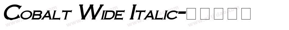 Cobalt Wide Italic字体转换
